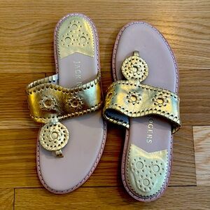 New & never worn Jack Rogers gold sandal